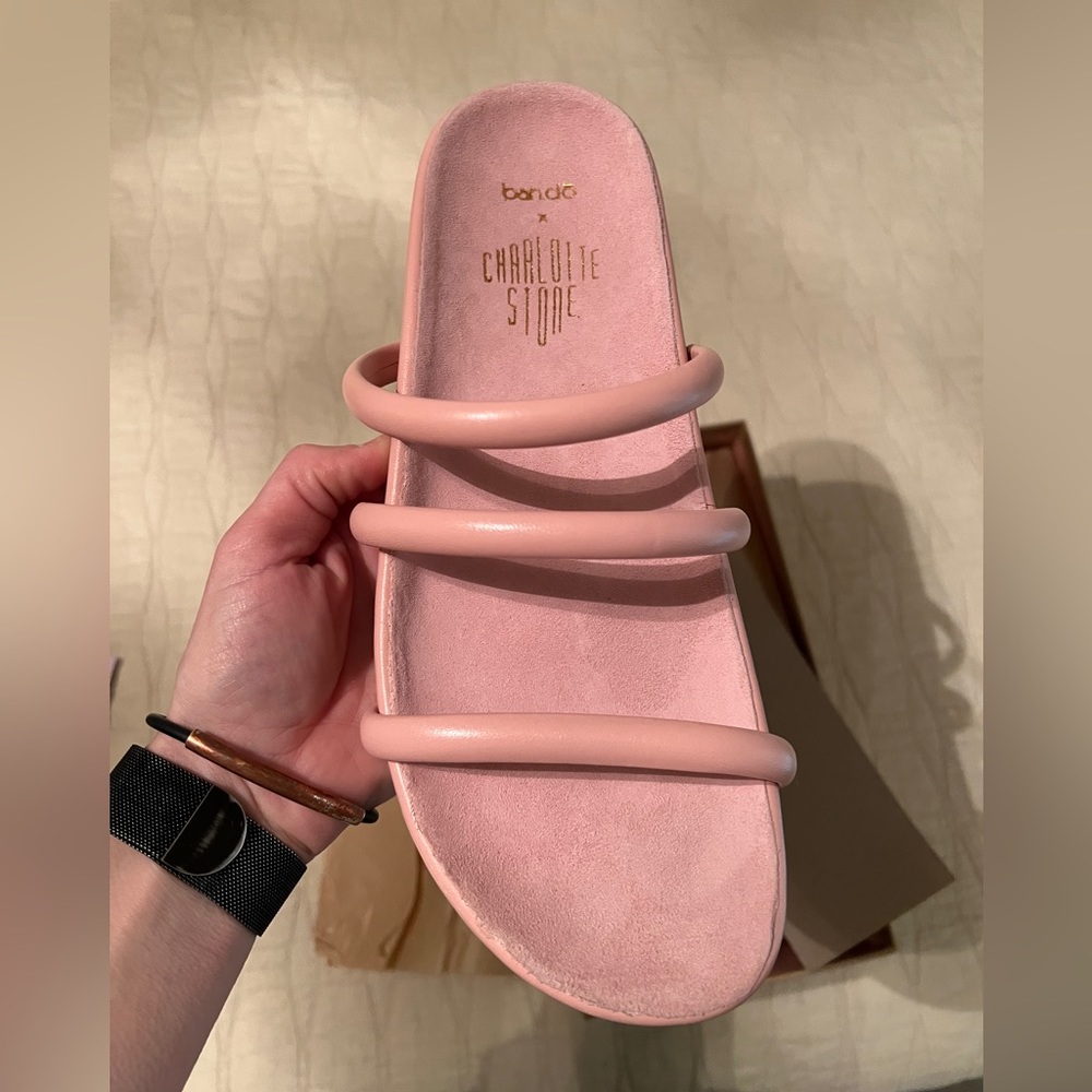 NIB charlotte Stone shoes dolly sandal size 10 bands special edition